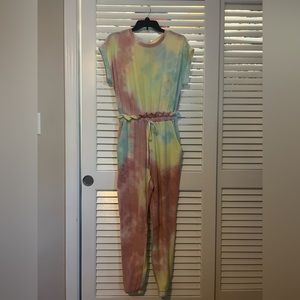 Mauve Tie Dye Jumpsuit with pockets 
Brand: Cherish